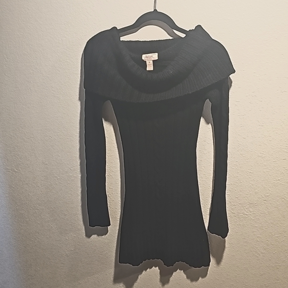 Black sweater dress